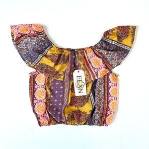 NEW ✨ ELAN USA Printed Off The Shoulder Top